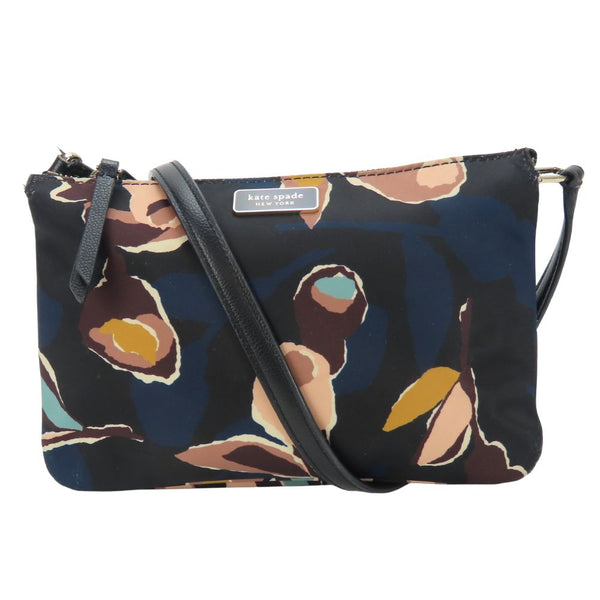 Kate Spade Dawn Paper Rose Nylon Leather Shoulder Bag