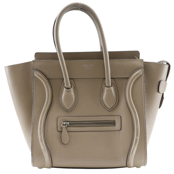 Celine Luggage Micro Shopper Leather Handbag