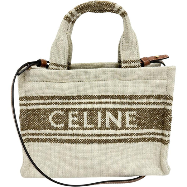 Celine Ties Small Cabas Canvas 2way Bag