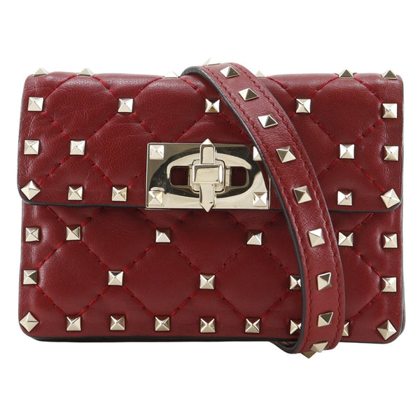 Valentino Garavani Rockstuds Leather Shoulder Bag