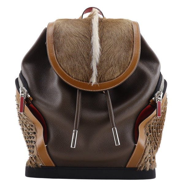 Christian Louboutin Explorer Funk Leather Calf Hair 2way Backpack