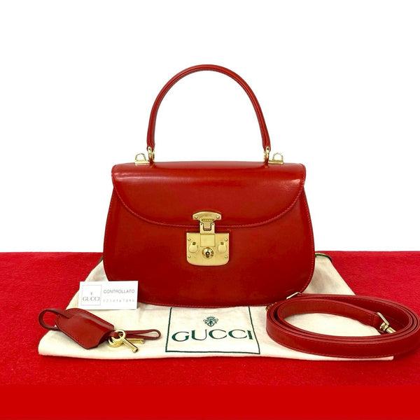 Gucci Lady Lock Leather 2way Handbag