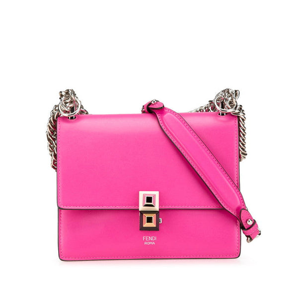 Fendi Kan I Mini Leather Shoulder Bag