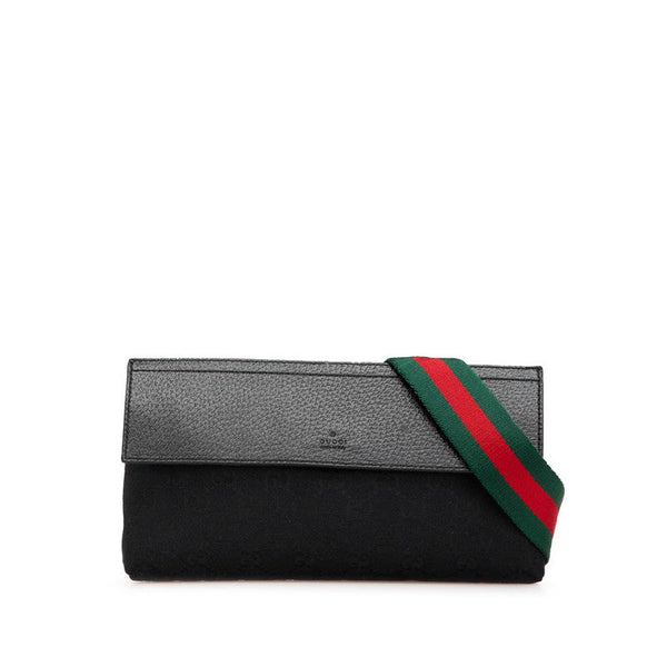 Gucci GG Canvas Leather Waist Bag