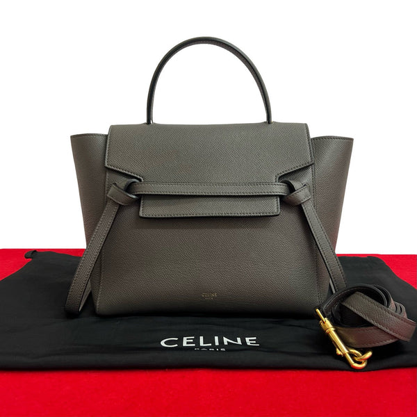 Celine Luggage Micro Shopper Leather 2way Bag