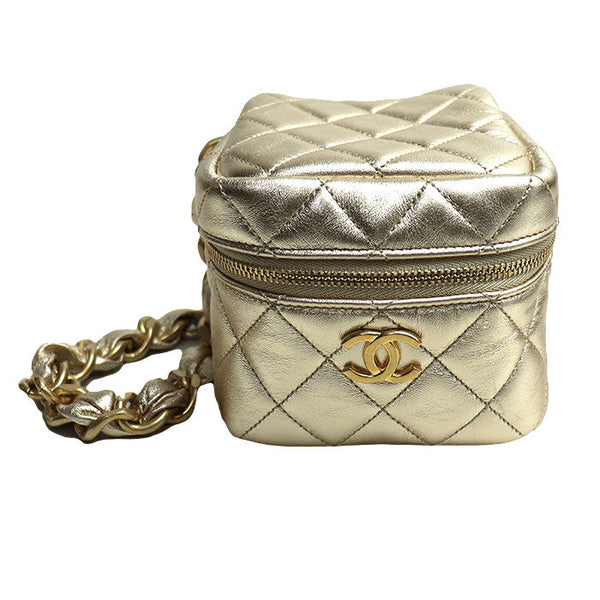 Chanel Matelasse Lambskin Chain Clutch Bag