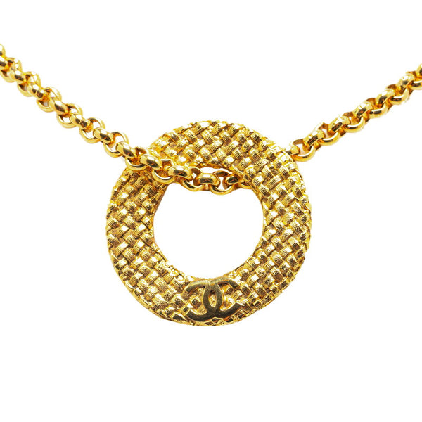 Chanel Vintage Coco Mark Chain Pendant Necklace