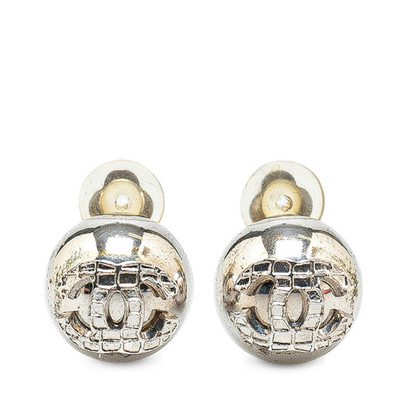 Chanel Metal Coco Mark Ball Earrings 00A