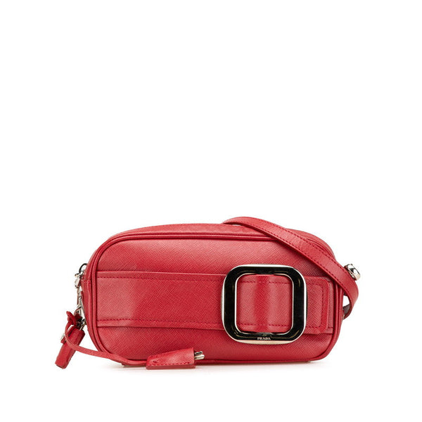 Prada Buckle Saffiano Shoulder Bag
