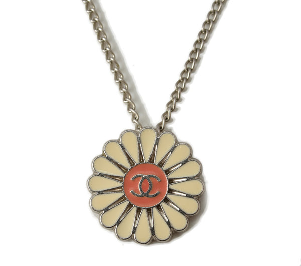 Chanel Necklace Pendant CC Mark Flower Motif