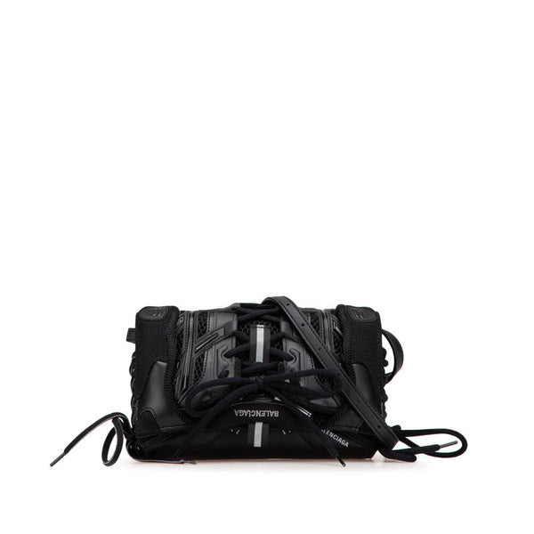 Balenciaga Sneakerhead Nylon Leather Shoulder Bag