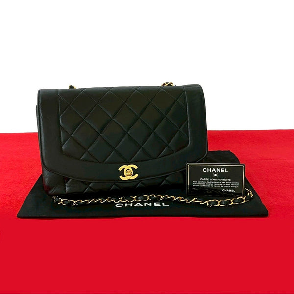 Chanel Diana Flap Lambskin Shoulder Bag