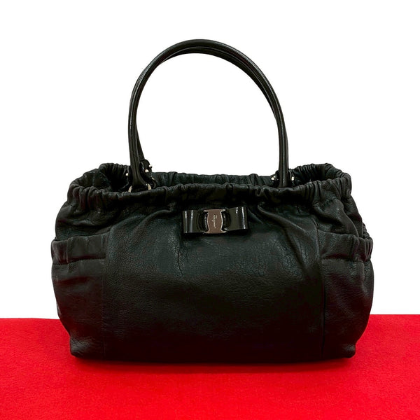 Salvatore Ferragamo Vara Ribbon Leather Handbag
