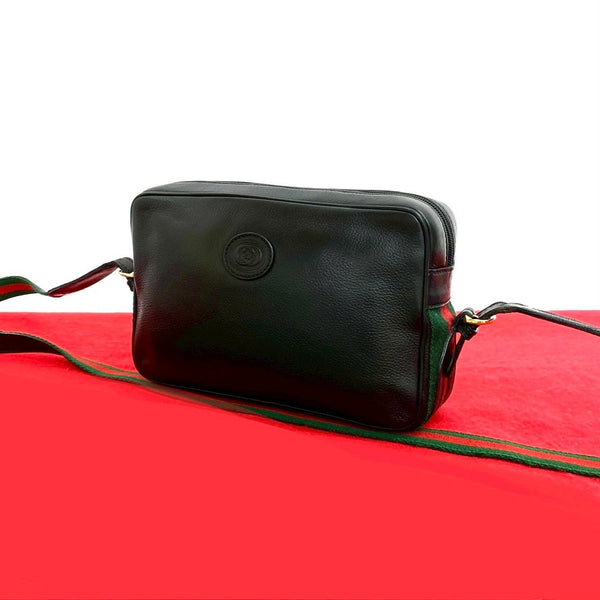 Gucci Old Gucci GG Logo Leather Shoulder Bag