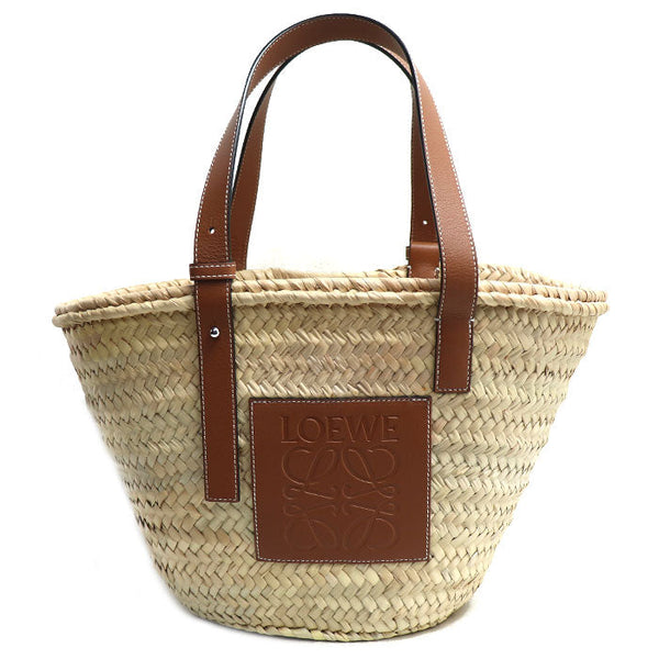 Loewe Basket Bag Calf Palm Leaf Tote Bag