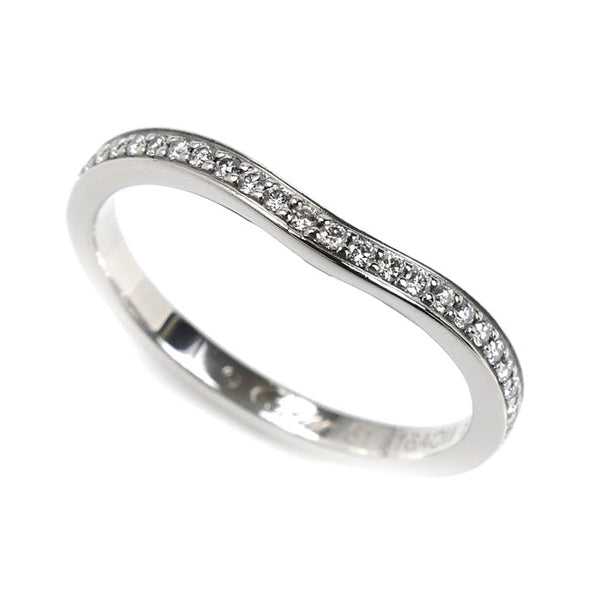 Cartier Ballerina Curve Pt950 Platinum Diamond Ring Size 11