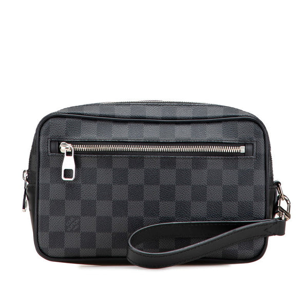 Louis Vuitton Pochette Kasai Damier Graphite Clutch Bag