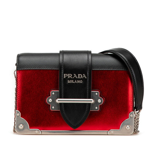 Prada Cahier Leather Shoulder Bag