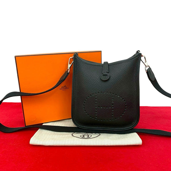 Hermes Evelyne Taurillon Clemence Leather Mini Shoulder Bag