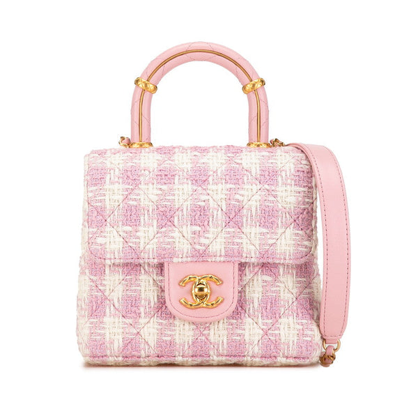 Chanel Top Handle Mini Flap Tweed 2way bag