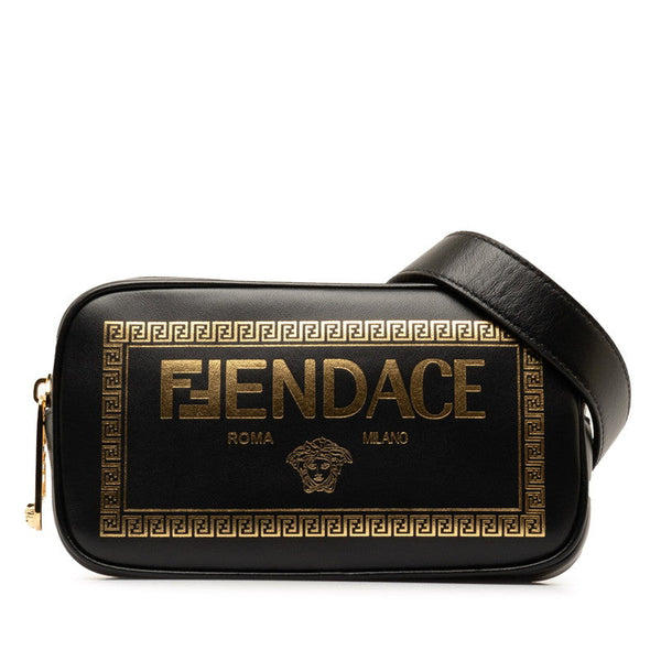 Fendi Fendace Leather Shoulder Bag